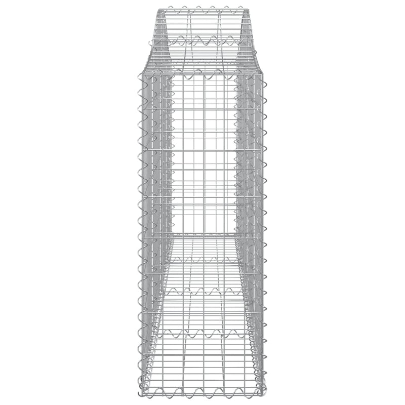 vidaXL 14 db íves horganyzott vas gabion kosár 200x30x80/100 cm