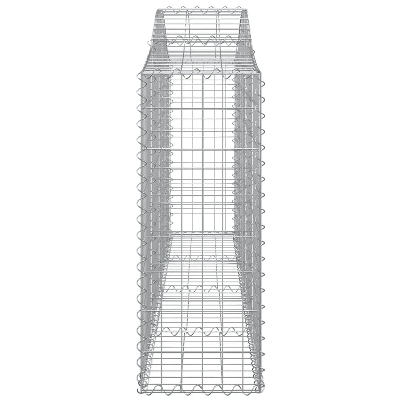 vidaXL 15 db íves horganyzott vas gabion kosár 200x30x80/100 cm