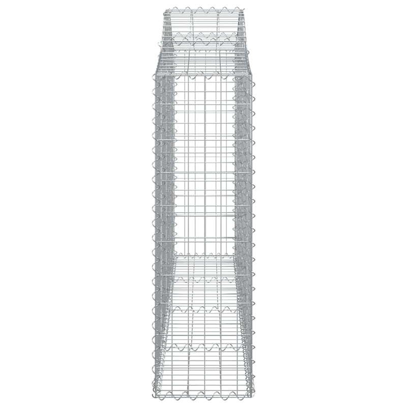 vidaXL 4 db íves horganyzott vas gabion kosár 200x30x100/120 cm
