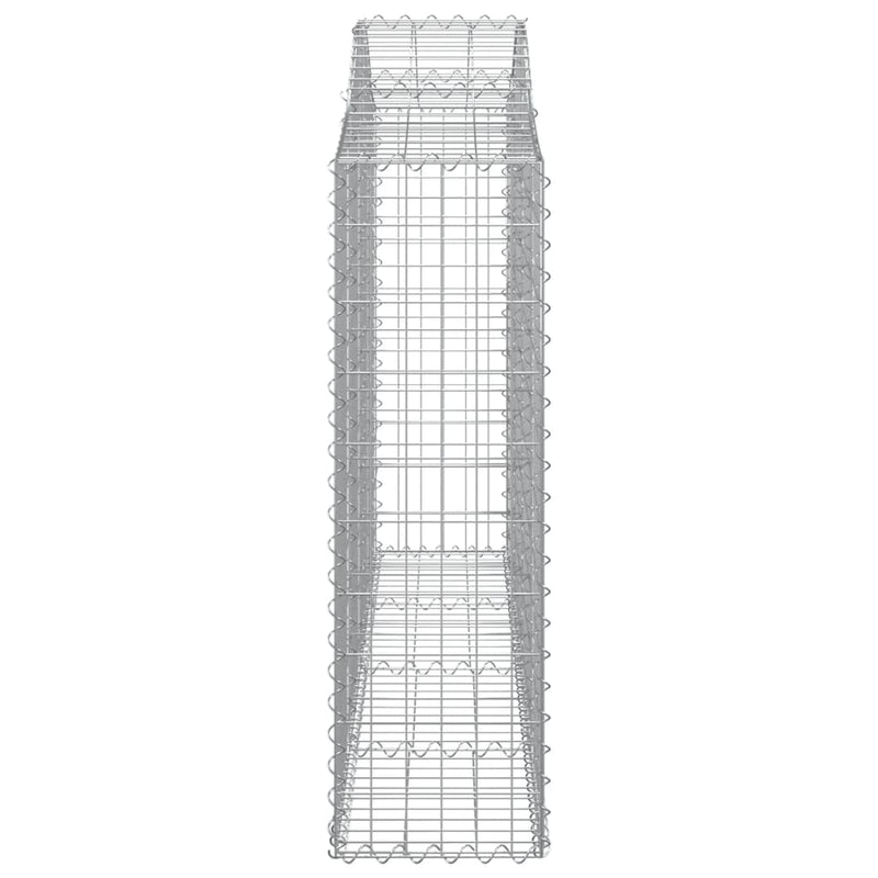 vidaXL 5 db íves horganyzott vas gabion kosár 200x30x100/120 cm