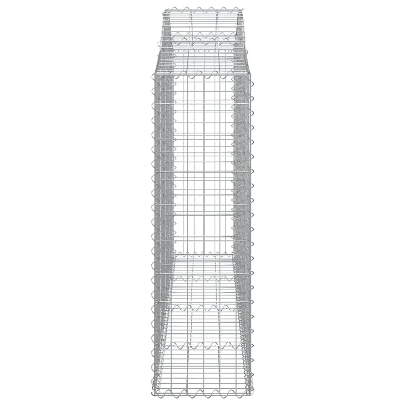 vidaXL 11 db íves horganyzott vas gabion kosár 200x30x100/120 cm