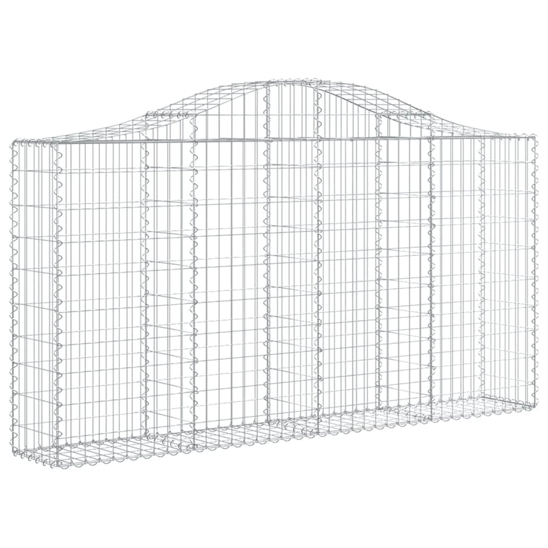 vidaXL 13 db íves horganyzott vas gabion kosár 200x30x100/120 cm