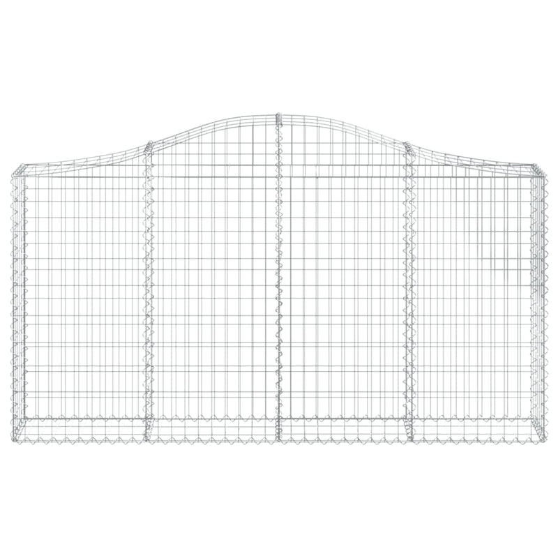 vidaXL 13 db íves horganyzott vas gabion kosár 200x30x100/120 cm