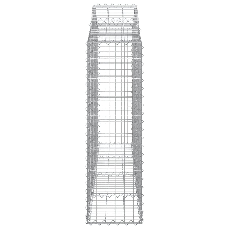 vidaXL 13 db íves horganyzott vas gabion kosár 200x30x100/120 cm