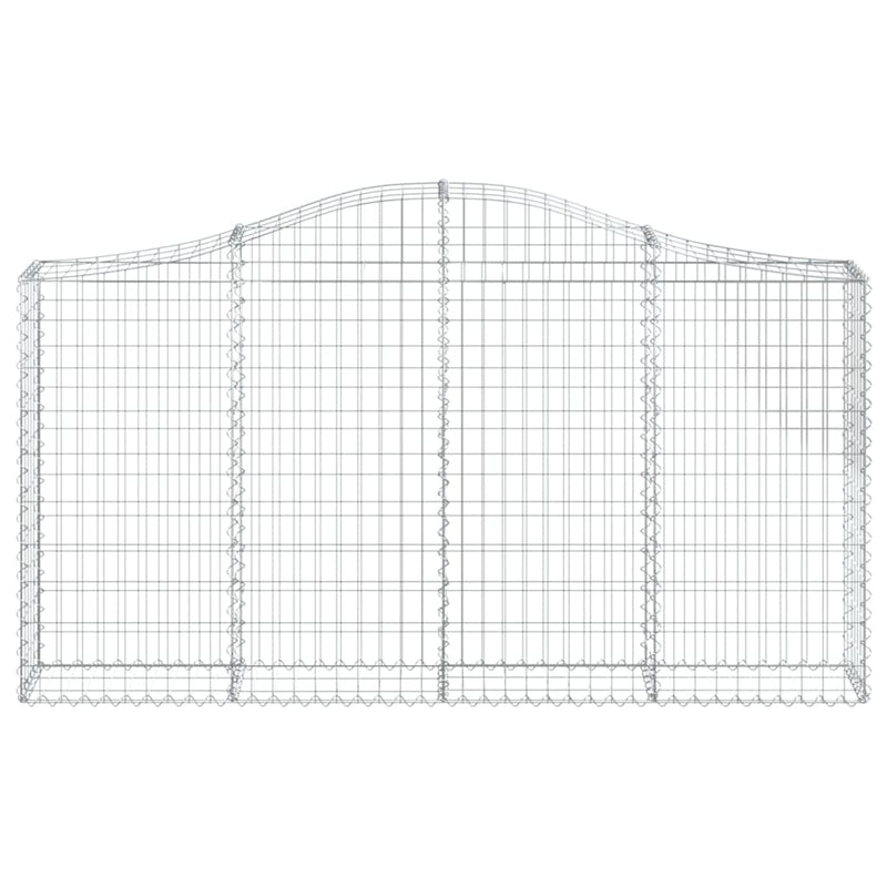 vidaXL 18 db íves horganyzott vas gabion kosár 200x30x100/120 cm
