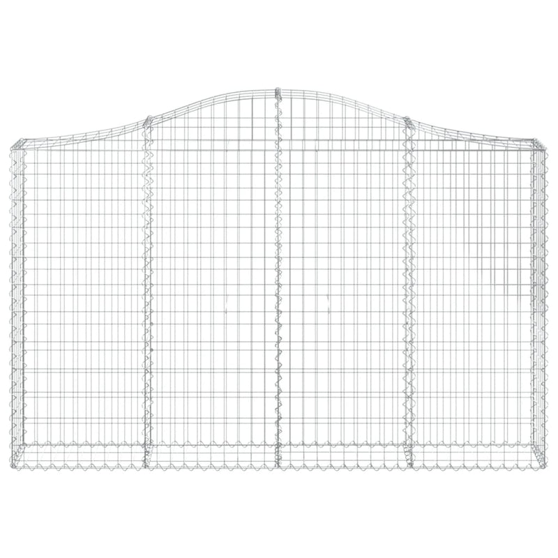vidaXL 2 db íves horganyzott vas gabion kosár 200x30x120/140 cm