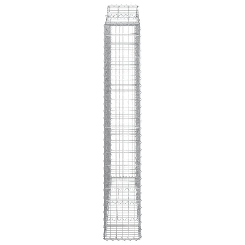 vidaXL 3 db íves horganyzott vas gabion kosár 200x30x180/200 cm