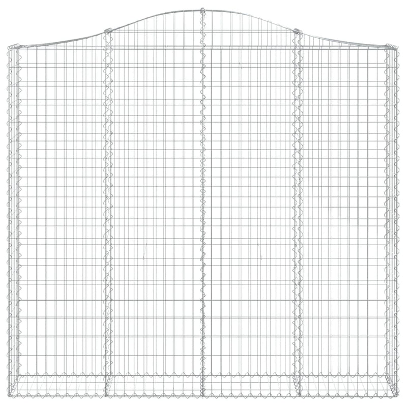 vidaXL 4 db íves horganyzott vas gabion kosár 200x30x180/200 cm