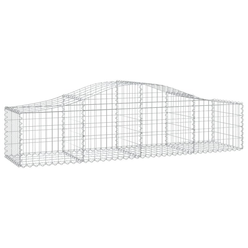 vidaXL 3 db íves horganyzott vas gabion kosár 200x50x40/60 cm