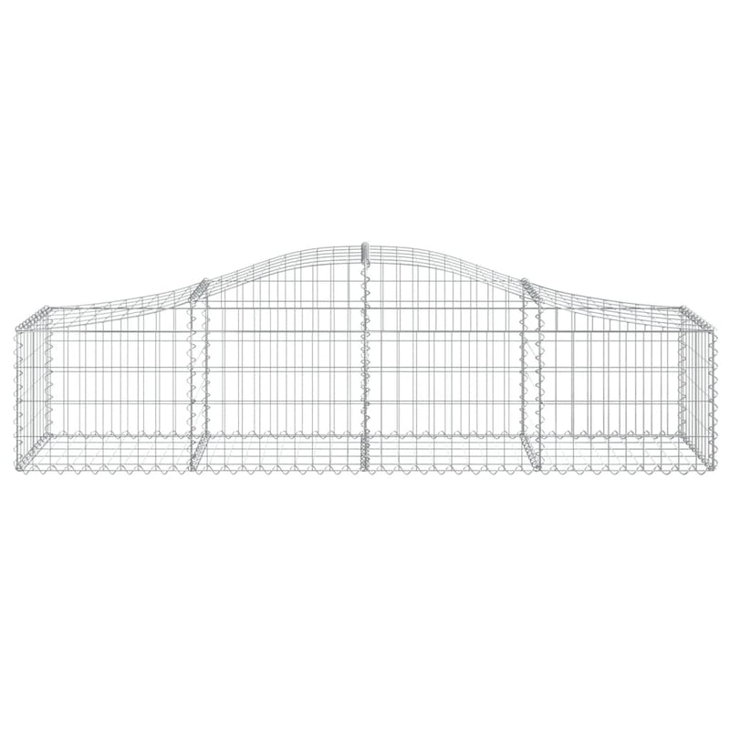 vidaXL 3 db íves horganyzott vas gabion kosár 200x50x40/60 cm