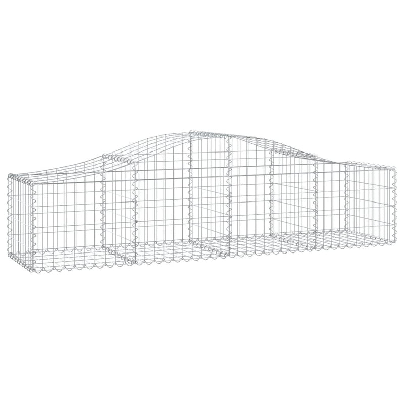 vidaXL 5 db íves horganyzott vas gabion kosár 200x50x40/60 cm
