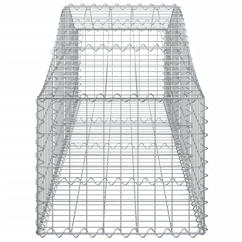 vidaXL 5 db íves horganyzott vas gabion kosár 200x50x40/60 cm