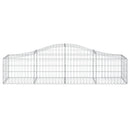 vidaXL 6 db íves horganyzott vas gabion kosár 200x50x40/60 cm