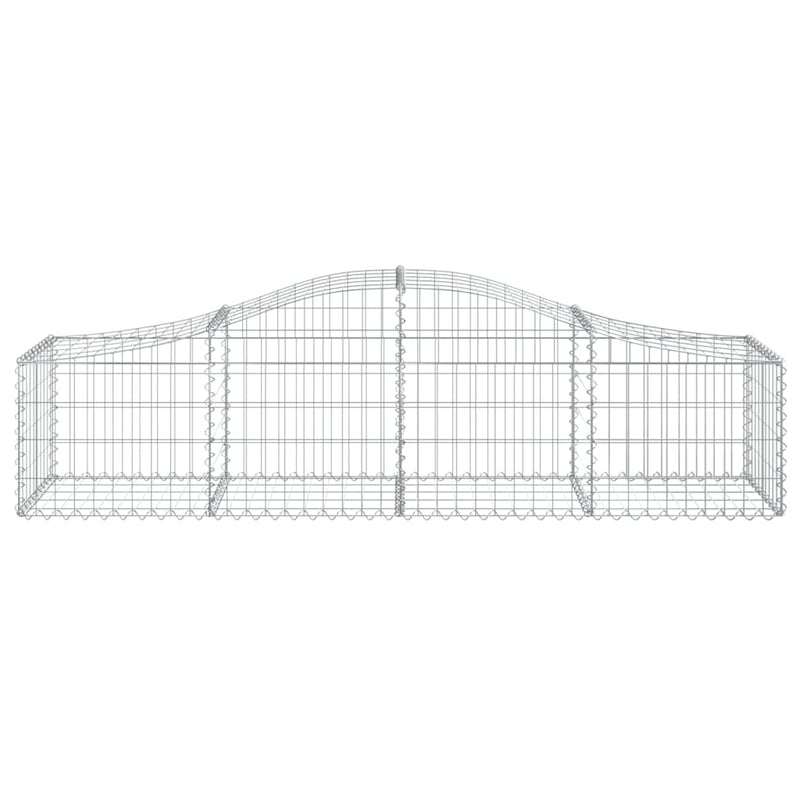 vidaXL 8 db íves horganyzott vas gabion kosár 200x50x40/60 cm