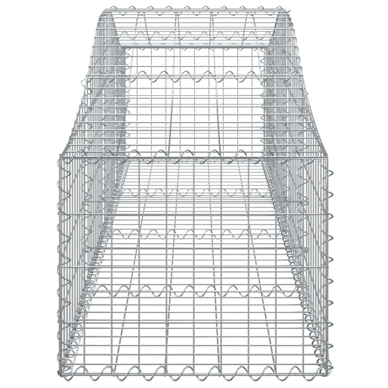 vidaXL 8 db íves horganyzott vas gabion kosár 200x50x40/60 cm