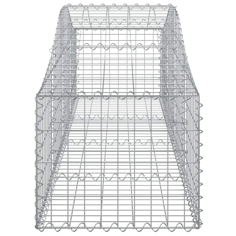 vidaXL 13 db íves horganyzott vas gabion kosár 200x50x40/60 cm