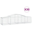 vidaXL 30 db íves horganyzott vas gabion kosár 200x50x40/60 cm