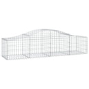 vidaXL 40 db íves horganyzott vas gabion kosár 200x50x40/60 cm