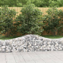 vidaXL 40 db íves horganyzott vas gabion kosár 200x50x40/60 cm