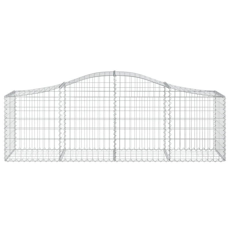 vidaXL 3 db íves horganyzott vas gabion kosár 200x50x60/80 cm