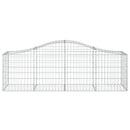 vidaXL 4 db íves horganyzott vas gabion kosár 200x50x60/80 cm