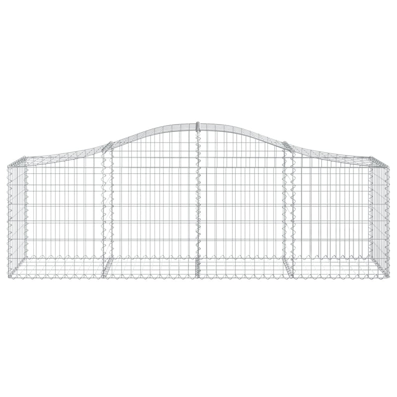 vidaXL 6 db íves horganyzott vas gabion kosár 200x50x60/80 cm