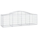 vidaXL 9 db íves horganyzott vas gabion kosár 200x50x60/80 cm