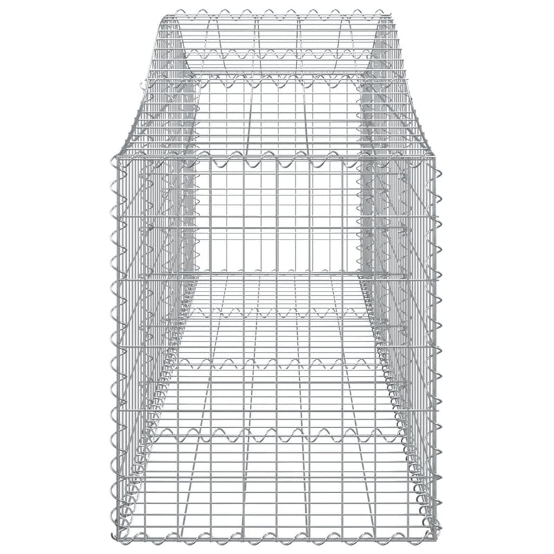 vidaXL 9 db íves horganyzott vas gabion kosár 200x50x60/80 cm