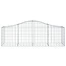 vidaXL 10 db íves horganyzott vas gabion kosár 200x50x60/80 cm