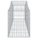 vidaXL 10 db íves horganyzott vas gabion kosár 200x50x60/80 cm
