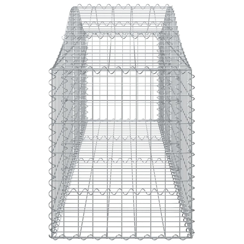 vidaXL 12 db íves horganyzott vas gabion kosár 200x50x60/80 cm