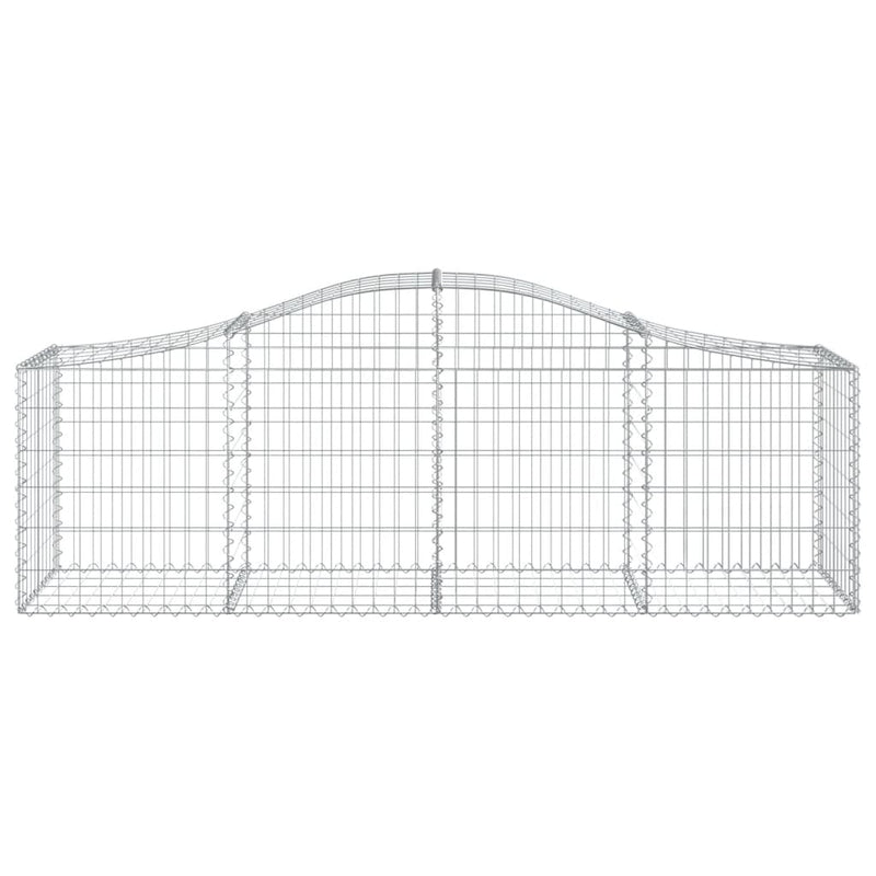 vidaXL 13 db íves horganyzott vas gabion kosár 200x50x60/80 cm