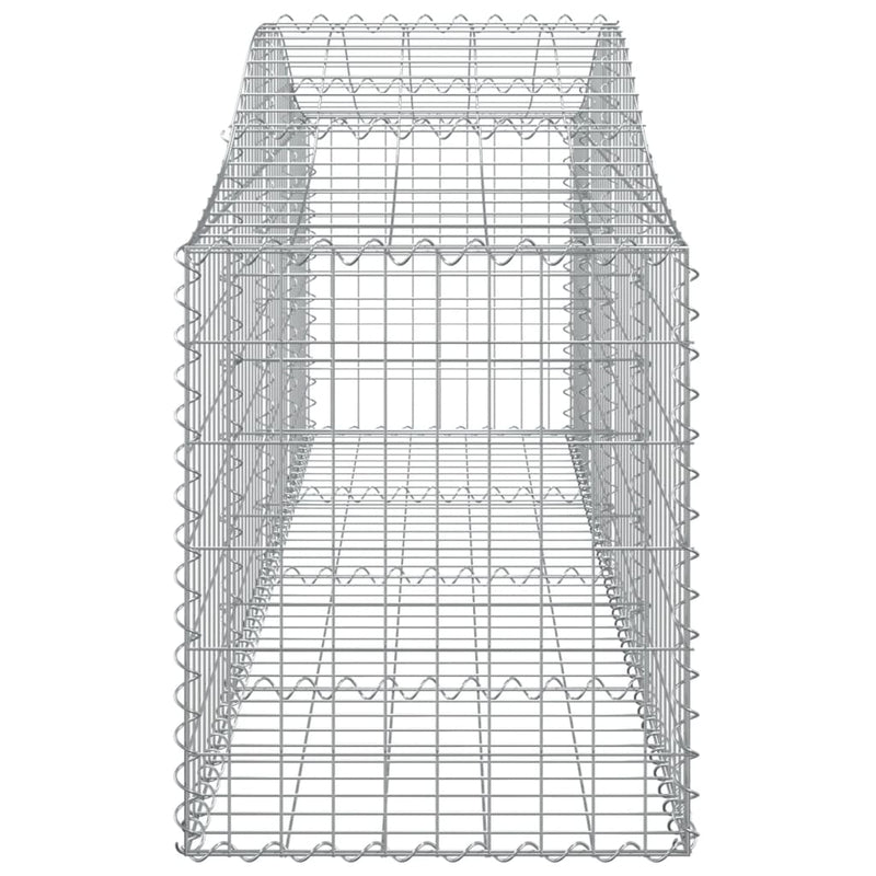 vidaXL 13 db íves horganyzott vas gabion kosár 200x50x60/80 cm
