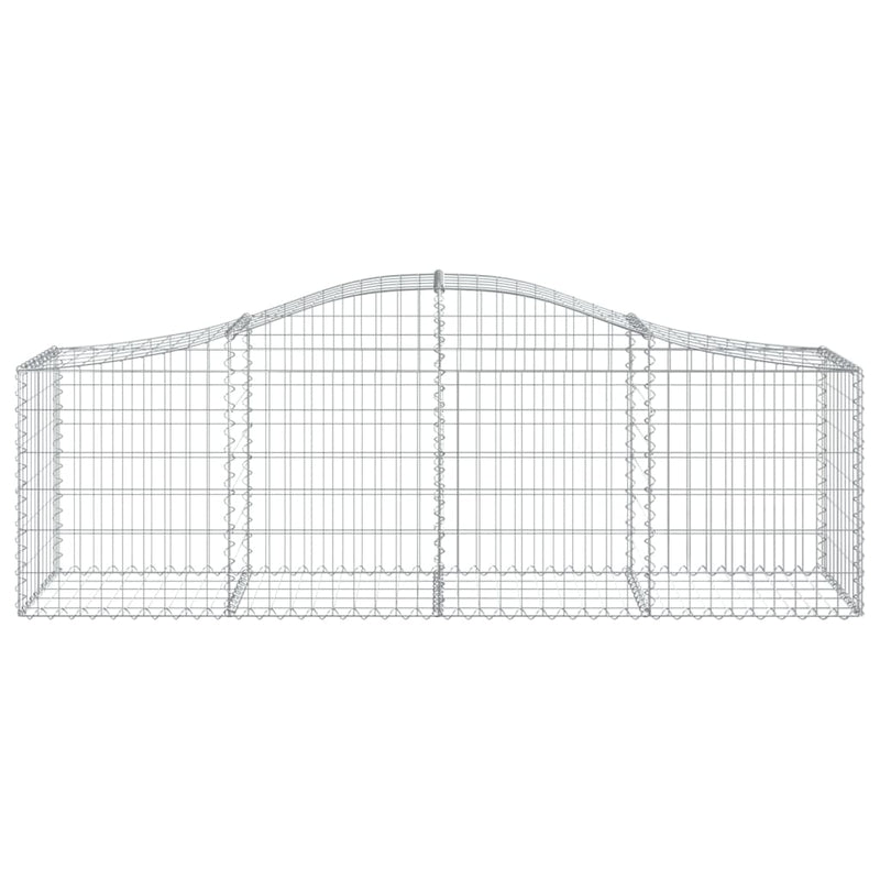 vidaXL 15 db íves horganyzott vas gabion kosár 200x50x60/80 cm