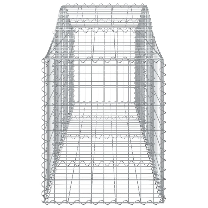 vidaXL 15 db íves horganyzott vas gabion kosár 200x50x60/80 cm