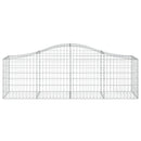 vidaXL 40 db íves horganyzott vas gabion kosár 200x50x60/80 cm