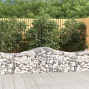 vidaXL 40 db íves horganyzott vas gabion kosár 200x50x60/80 cm