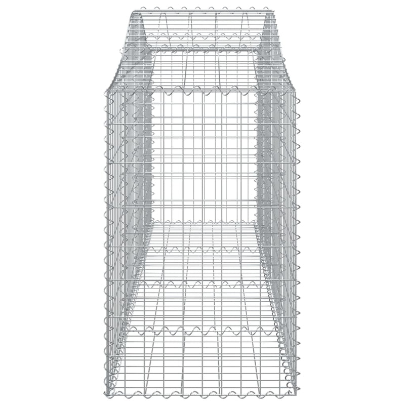 vidaXL 2 db íves horganyzott vas gabion kosár 200x50x80/100 cm