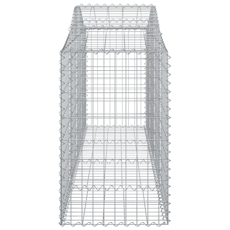 vidaXL 14 db íves horganyzott vas gabion kosár 200x50x80/100 cm
