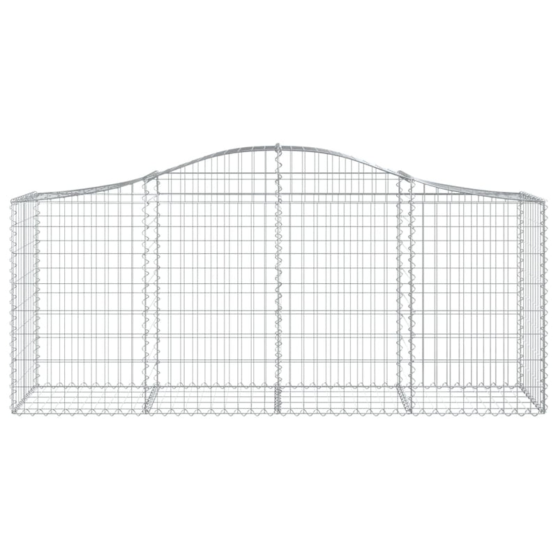 vidaXL 30 db íves horganyzott vas gabion kosár 200x50x80/100 cm