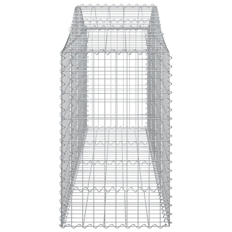 vidaXL 30 db íves horganyzott vas gabion kosár 200x50x80/100 cm