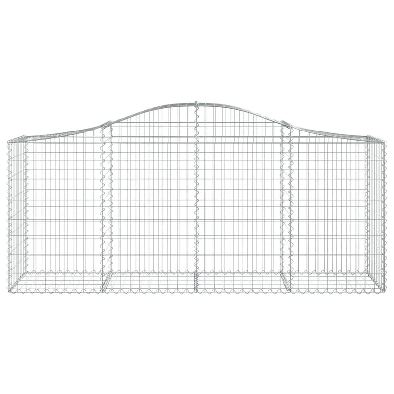 vidaXL 40 db íves horganyzott vas gabion kosár 200x50x80/100 cm