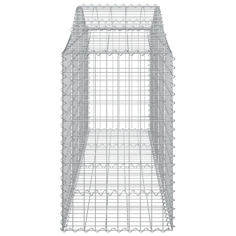 vidaXL 40 db íves horganyzott vas gabion kosár 200x50x80/100 cm