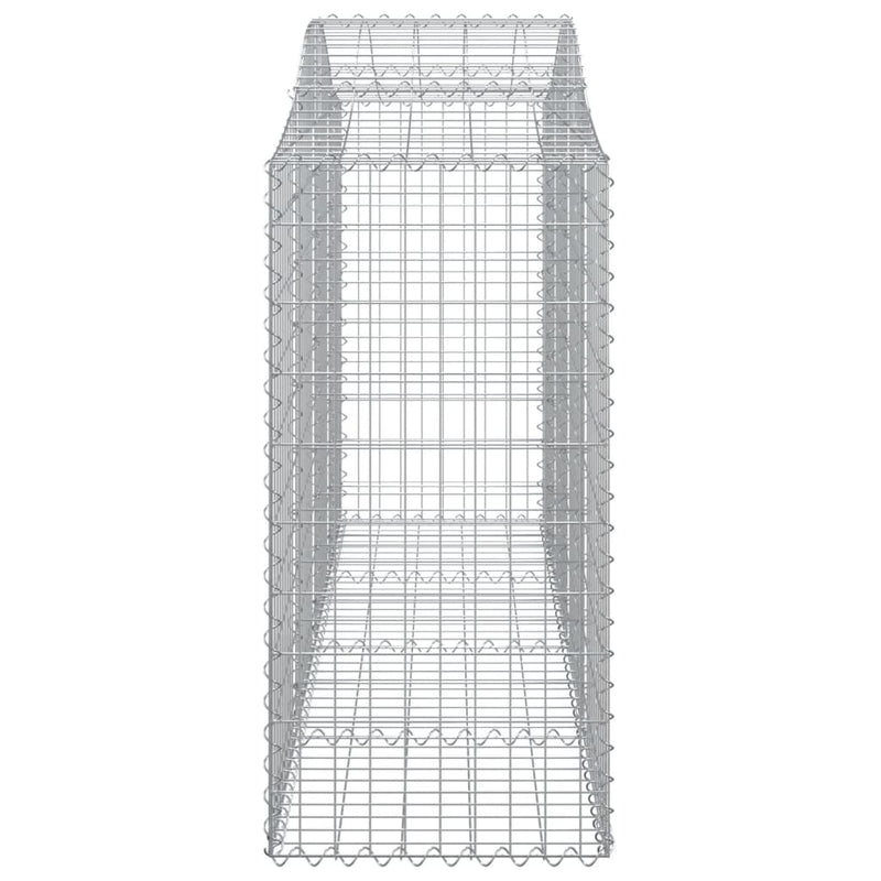 vidaXL 2 db íves horganyzott vas gabion kosár 200 x 50 x 100/120 cm