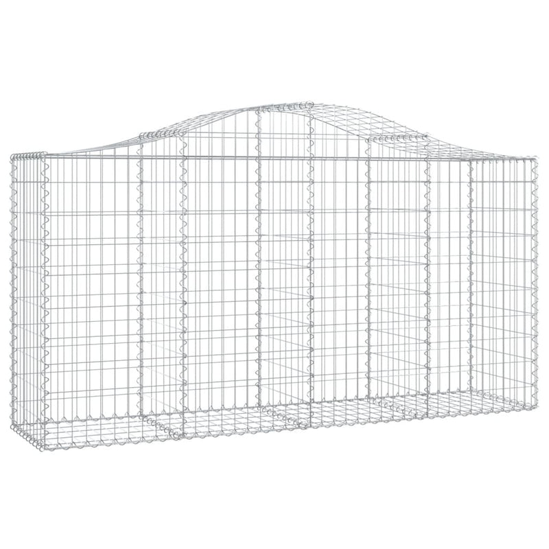 vidaXL 3 db íves horganyzott vas gabion kosár 200 x 50 x 100/120 cm