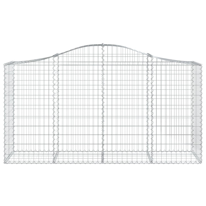 vidaXL 8 db íves horganyzott vas gabion kosár 200 x 50 x 100/120 cm