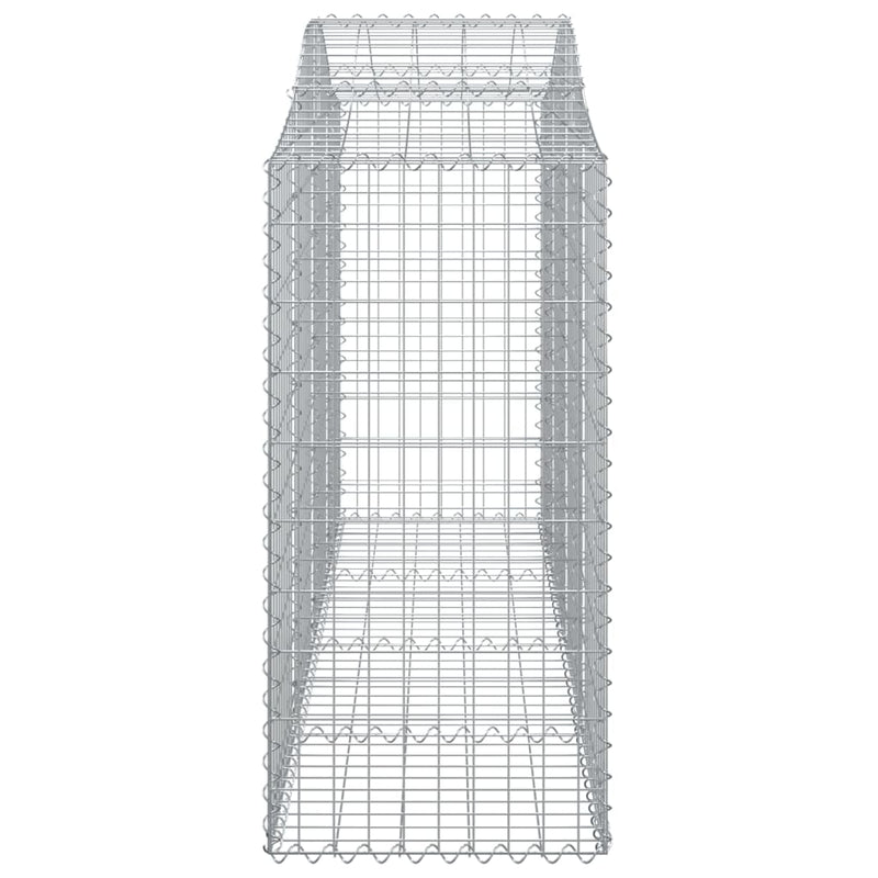vidaXL 8 db íves horganyzott vas gabion kosár 200 x 50 x 100/120 cm