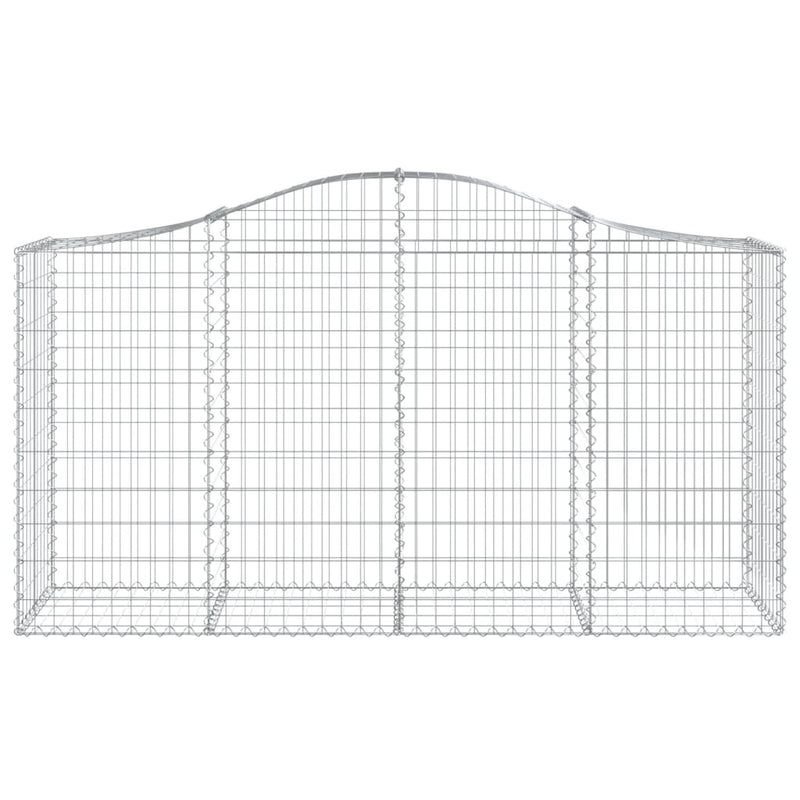 vidaXL 14 db íves horganyzott vas gabion kosár 200x50x100/120 cm