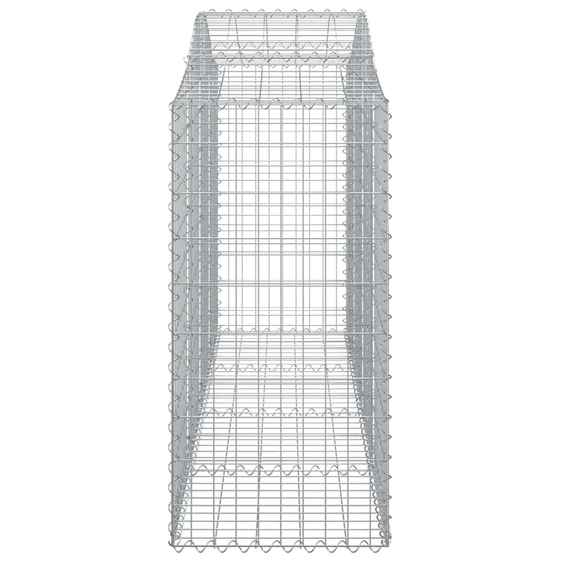 vidaXL 15 db íves horganyzott vas gabion kosár 200x50x100/120 cm