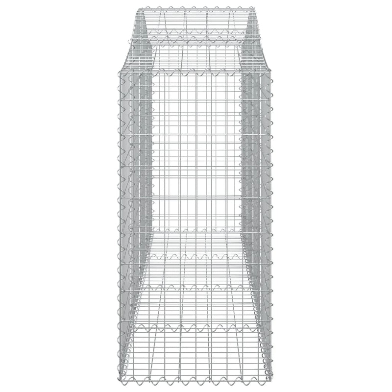 vidaXL 18 db íves horganyzott vas gabion kosár 200x50x100/120 cm
